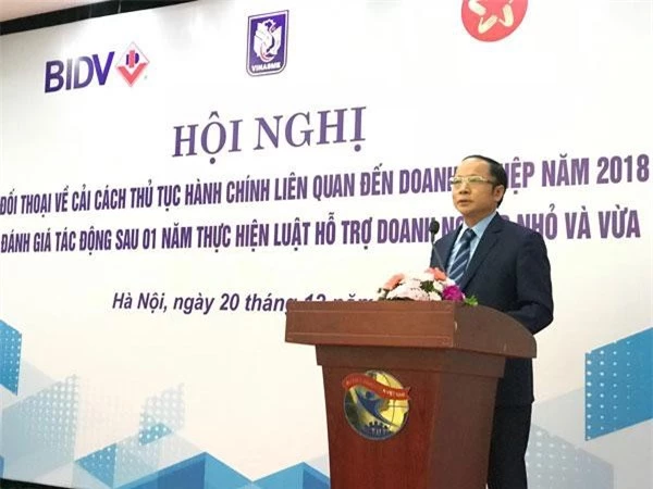 Ông Nguyễn Văn Thân - Chủ tịch TW HH DNNVV Việt Nam. (Ảnh: Ánh Tuyết)