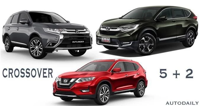 Giá từ 800 triệu, mua Crossover 7 chỗ nào chơi Tết?. Thị trường Việt Nam hiện nay, có 3 mẫu xe Crossover 5+2 đáng chú ý là Mitsubishi Outlander, Nissan X-Trail và Honda CR-V. Mẫu xe có giá bán thấp nhất chỉ 800 triệu đồng. (CHI TIẾT)