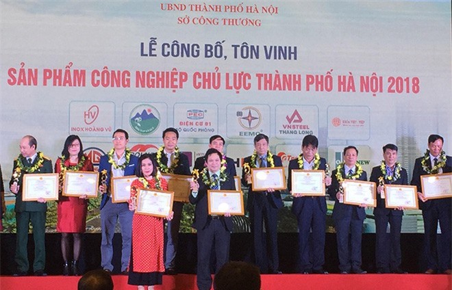 Hà Nội: Tôn vinh các sản phẩm công nghiệp chủ lực năm 2018