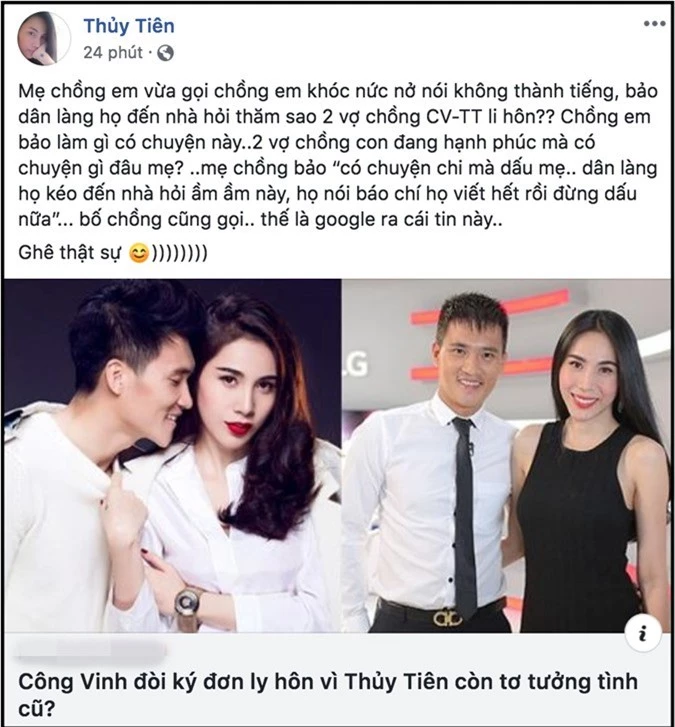 thuy tien len tieng truoc cong vinh doi ly hon vi to tuong tinh cu? hinh anh 1