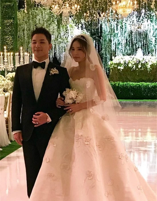 Min Hyo Rin trong ngày cưới hồi tháng 2. 