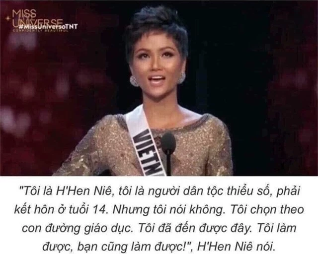 Phát ngôn của Hoa hậu HHen Niê tại cuộc thi Hoa hậu Hoàn vũ Thế giới