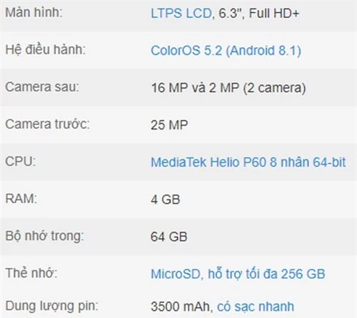 Cấu hình Oppo F9 màu xanh phỉ thúy.