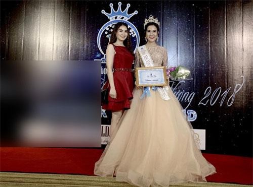 Em gái Kha Ly đăng quang Hoa hậu Áo dài Quốc tế 2018