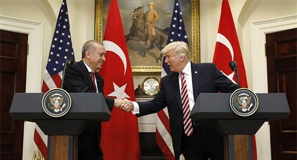Tổng thống Mỹ Donald Trump và người đồng cấp Thổ Nhĩ Kỳ Recep Tayyip Erdogan.