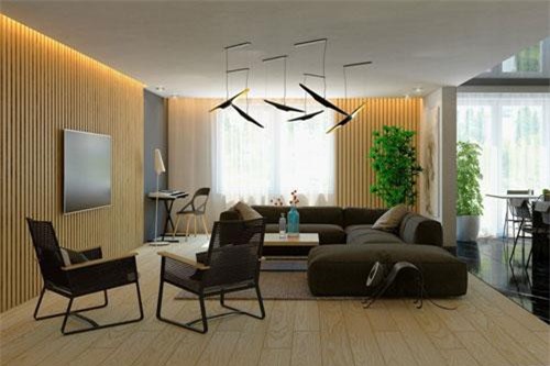 Ngôi nhà tuyệt đẹp nhờ chọn tường làm từ nan gỗ