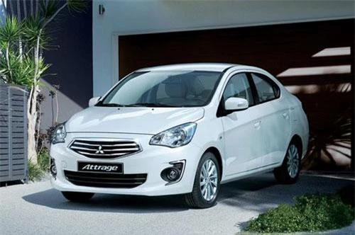 7. Mitsubishi Attrage (giá từ 375,5 triệu đồng).