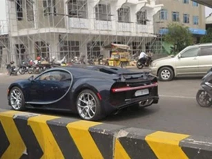Bugatti Chiron của đại gia Campuchia xuống phố