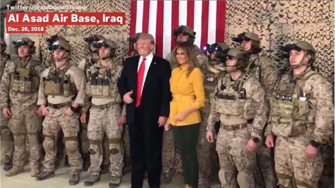 Ông Trump vô tình làm lộ thông tin quân sự nhạy cảm trong chuyến thăm Iraq? - Ảnh 2.