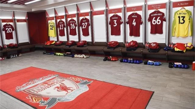  Trong phòng thay đồi của Liverpool trước trận đấu gặp Arsenal 