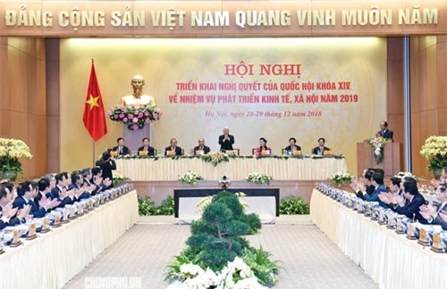 Quang cảnh Hội nghị toàn quốc Chính phủ với các địa phương. Ảnh: VGP/Quang Hiếu