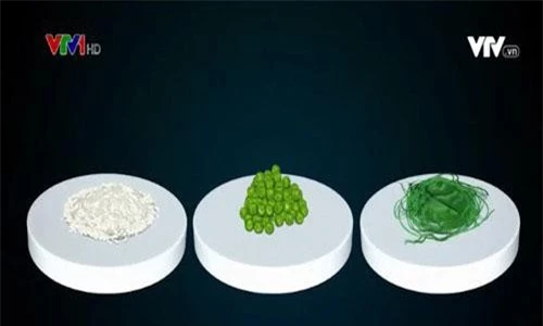 Món bít tết chay in 3D là một hỗn hợp bao gồm gạo, đậu Hà Lan và rong biển