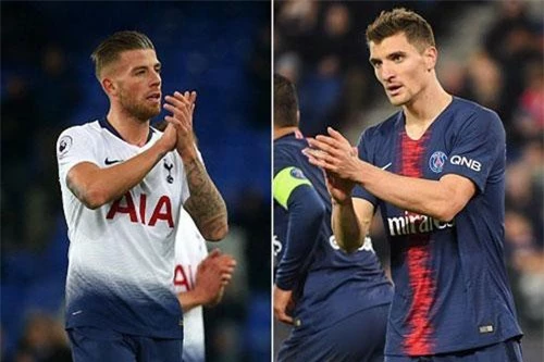 Toby Alderweireld (trái) và Thomas Meunier.