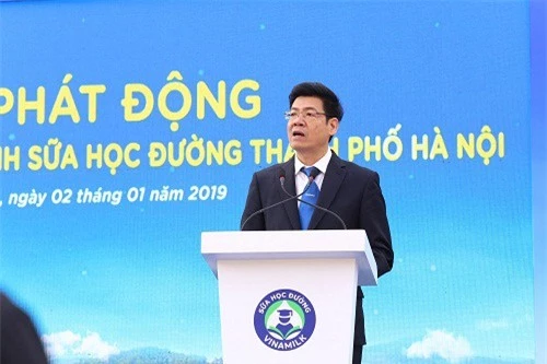 Ông Nguyễn Hồng Sinh - Giám đốc kinh doanh nội địa của Vinamilk phát biểu tại sự kiện.