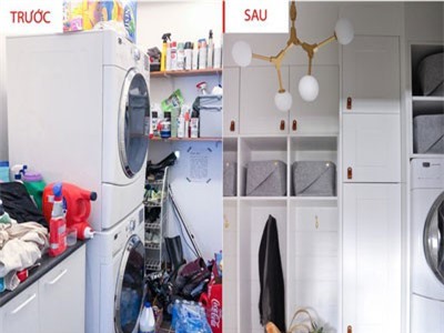 Từ một khu giặt giũ bừa bộn, chỉ với món nội thất này mọi thứ đã thay đổi 180 độ