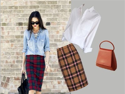 Gợi ý 4 cách phối đồ mùa đông cùng chân váy tartan