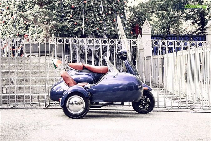 Độc đáo Vespa ET8 độ thuyền 3 bánh tại Hà Nội ảnh 15