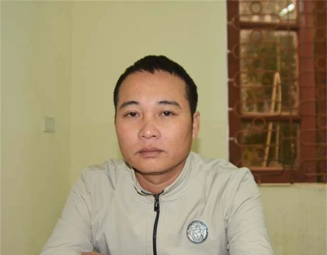 Đối tượng Nguyễn Trung Tính tại cơ quan cảnh sát điều tra Công an tỉnh Nghệ An (ảnh Quỳnh Trang)