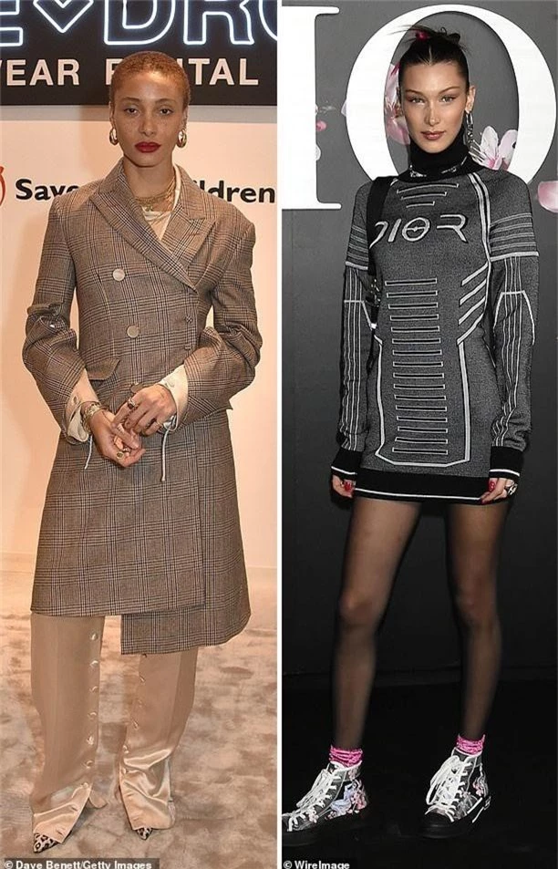  Á quân do giới chuyên môn bình chọn là người mẫu Anh Adwoa Aboah (26 tuổi - trái). Á quân do công chúng bình chọn là người mẫu Mỹ Bella Hadid (22 tuổi - phải). 