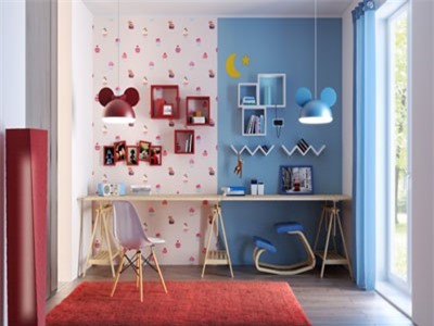 Ý tưởng trang trí góc học tập màu sắc dành cho bé