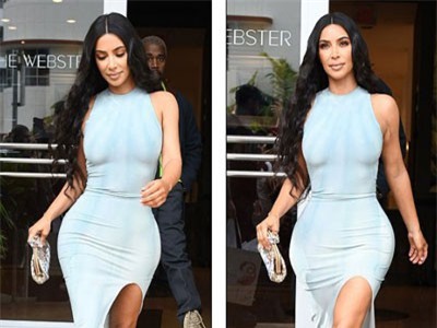 'Nghẹt thở' với váy ôm sát của Kim Kardashian
