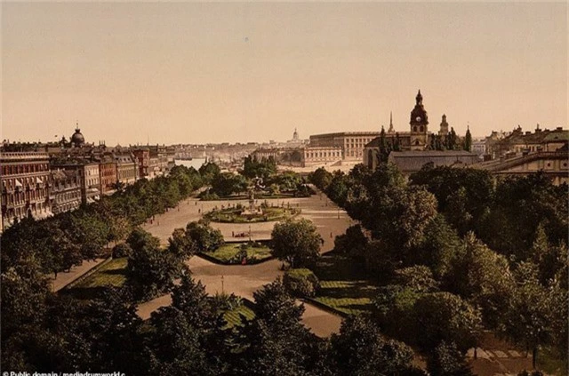  Công viên Kungstradgarden ở Stockholm, Thụy Điển. 