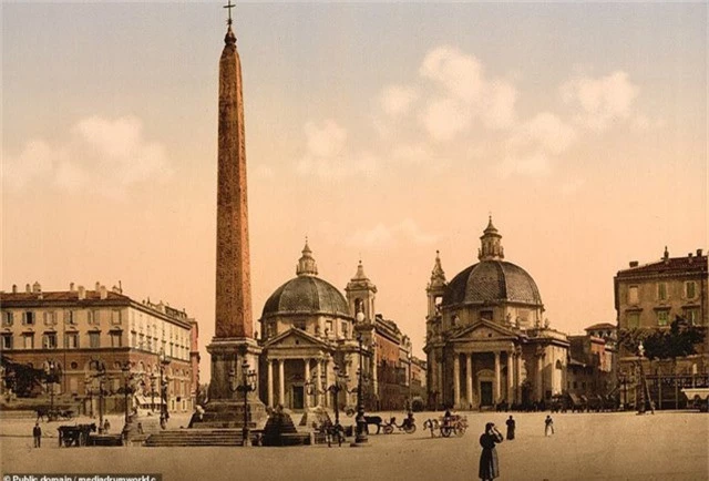  Quảng trường Piazza del Popolo ở thành phố Rome, Ý. 