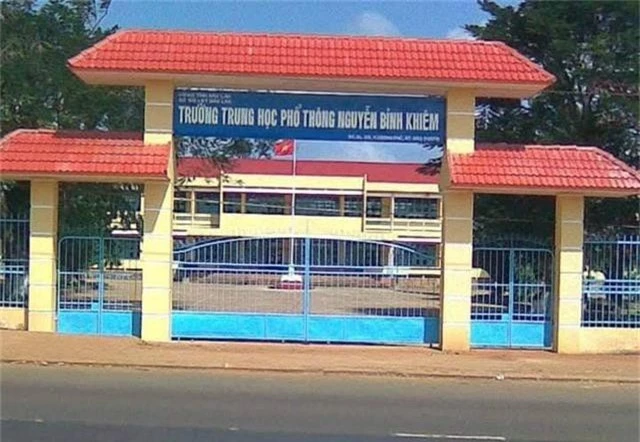 Trường THPT Nguyễn Bỉnh Khiêm nơi xảy ra sự việc