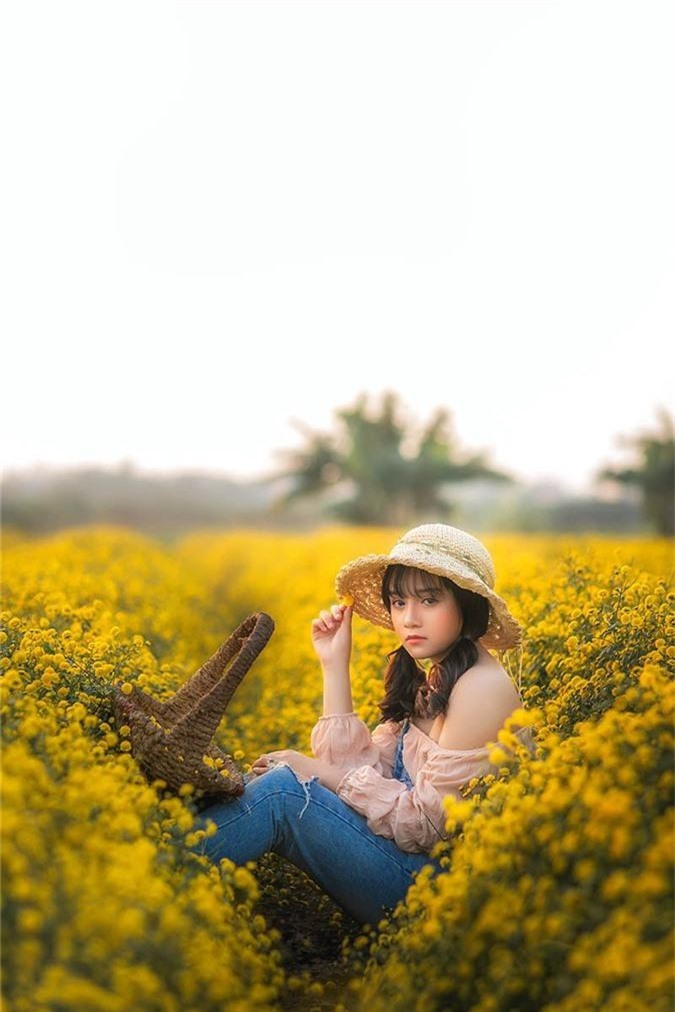Nàng thơ tuổi teen khoe sắc giữa vườn hoa cúc vàng - Ảnh 9. Nàng thơ tuổi teen khoe sắc giữa vườn hoa cúc vàng - Ảnh 9.