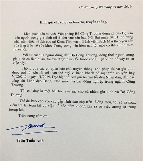 Nhận lỗi thôi, chưa đủ, thưa Bộ trưởng Trần Tuấn Anh