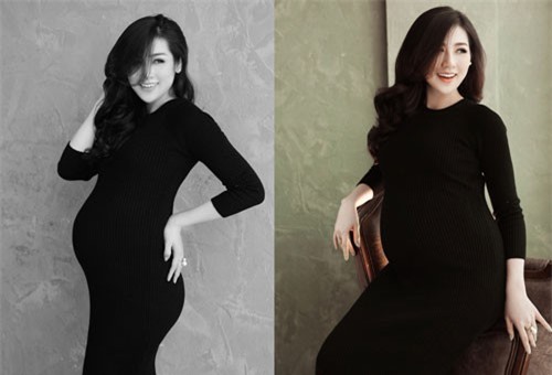 Loạt ảnh Á hậu Tú Anh khoe nhan sắc rạng rỡ ở tháng cuối thai kì