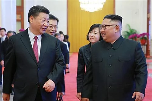 Chủ tịch Triều Tiên Kim Jong-un và người đồng cấp Trung Quốc Tập Cận Bình