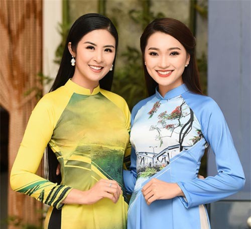 Người yêu tin đồn Văn Đức nổi bật trong show áo dài của Hoa hậu Ngọc Hân