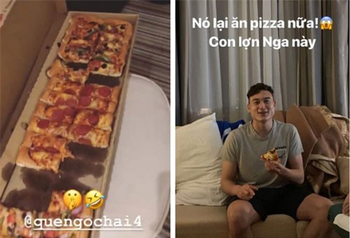 Văn Hậu tậu "siêu xe" đẳng cấp, Lâm tây bị mắng yêu vì lén lút ăn pizza