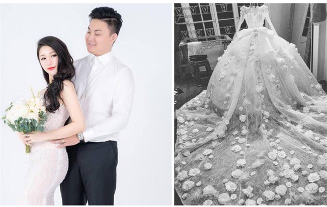 Vân Navy khoe váy đính 999 bông hồng tự thiết kế trước giờ G, hé lộ không gian tiệc cưới hoành tráng ở Hà Nội