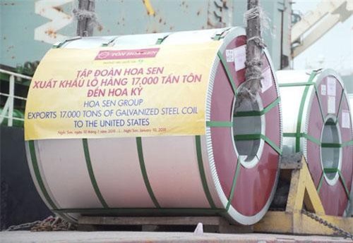 Việt Nam xuất khẩu 17.000 tấn tôn đi Mỹ