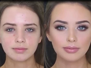 CLIP: Cô gái trẻ mặt mụn ‘biến hình’ nhờ trang điểm