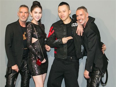 Ngọc Trinh - Vũ Khắc Tiệp sánh đôi dự Milan Fashion Week