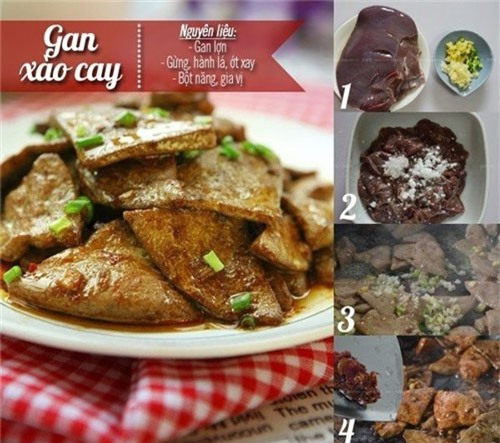 Gan xào cay vừa ngon vừa bổ mắt