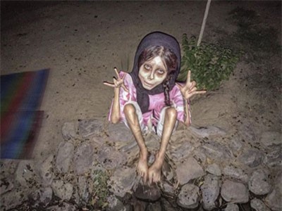 Cô gái trông hệt như xác sống và sự thực rợn người