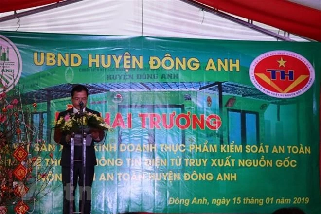 Khai trương hệ thống thông tin điện tử truy xuất nguồn gốc nông sản an toàn. (Ảnh: TTXVN)