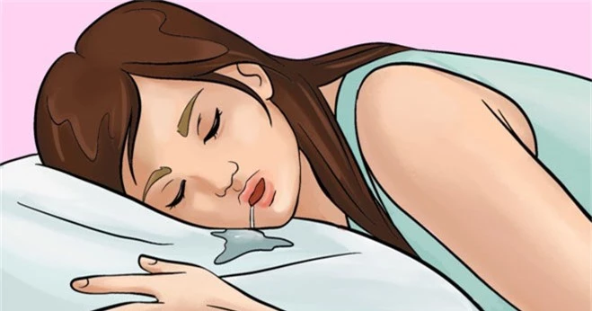 Khi ngủ, các cơ mặt và phản xạ nuốt sẽ ngưng hoạt động, lúc này nước bọt sẽ chảy tự do.