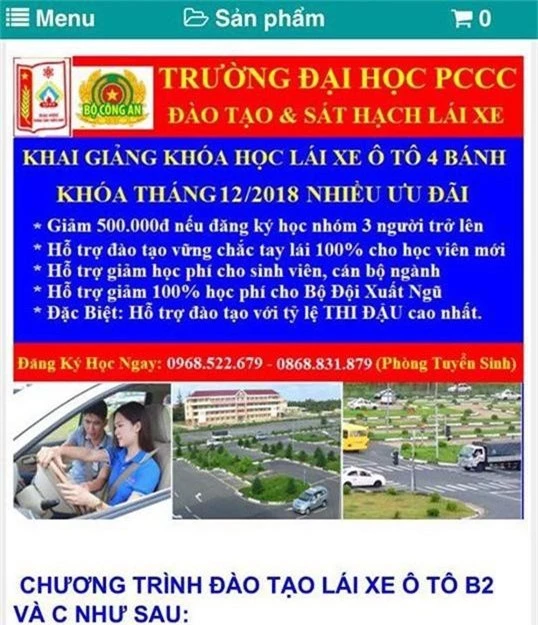 Trường dạy lái xe mạo danh Bộ Công an, hứa “bao đậu” cho học viên - Ảnh 1.