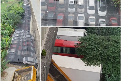 Làm rõ thông tin phản ánh về bãi xe "lậu" gầm cầu Thăng Long