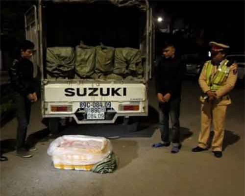 Thu giữ gần 2 tấn nầm lợn không rõ nguồn gốc xuất xứ