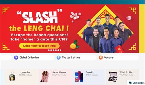 Lazada Malaysia cho thuê bạn trai ngày tết