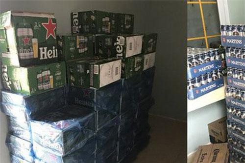 Quảng Bình: Phát hiện và thu giữ hàng trăm thùng bia không rõ nguồn gốc