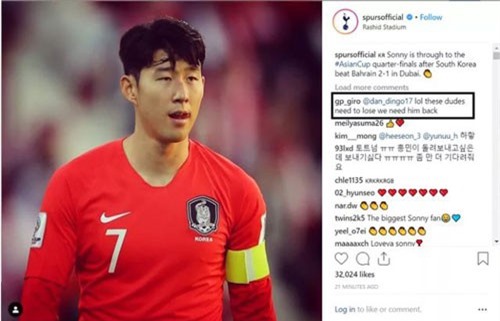 Người hâm mộ Tottenham mong Hàn Quốc sớm thua ở Asian cup