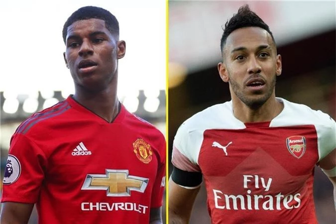 Đọ tài 2 mũi tấn công Aubameyang - Rashford trước đại Arsenal - Man Utd