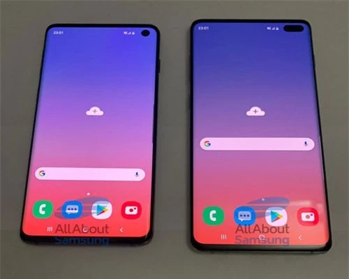 Hình ảnh thực tế bộ đôi Galaxy S10 và S10 Plus.